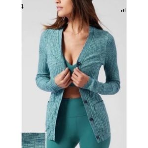Athleta 
Space dye cardigan sweater 
Size XXS
Like new with tags